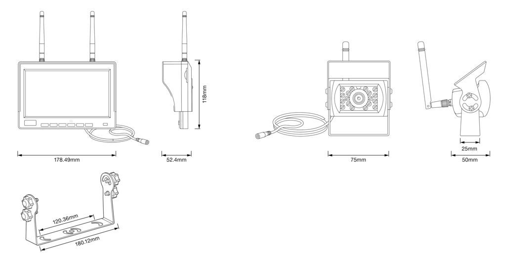 Rückfahrkamera-Satz