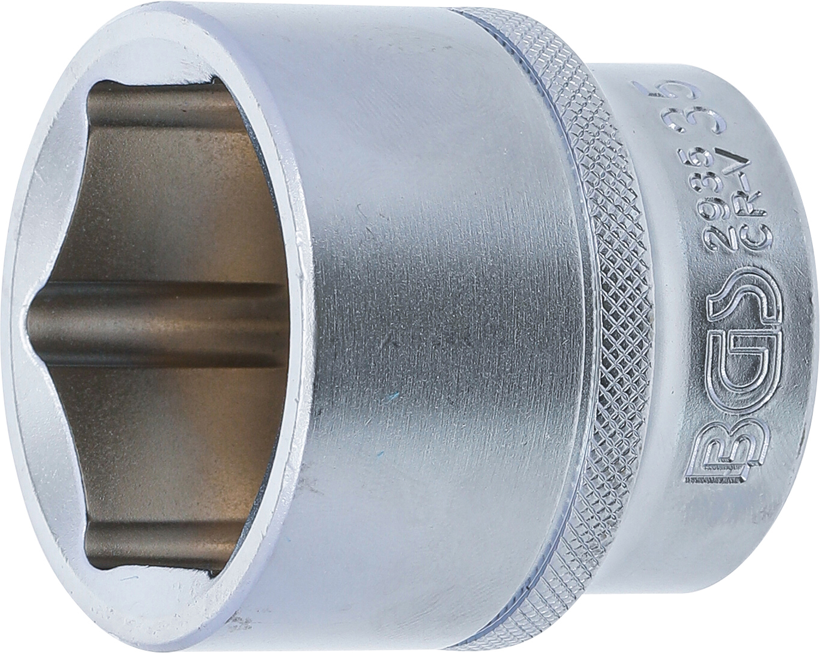 BGS Steckschlüssel-Einsatz Sechskant | Antrieb Innenvierkant 12,5 mm (1/2") | SW 35 mm