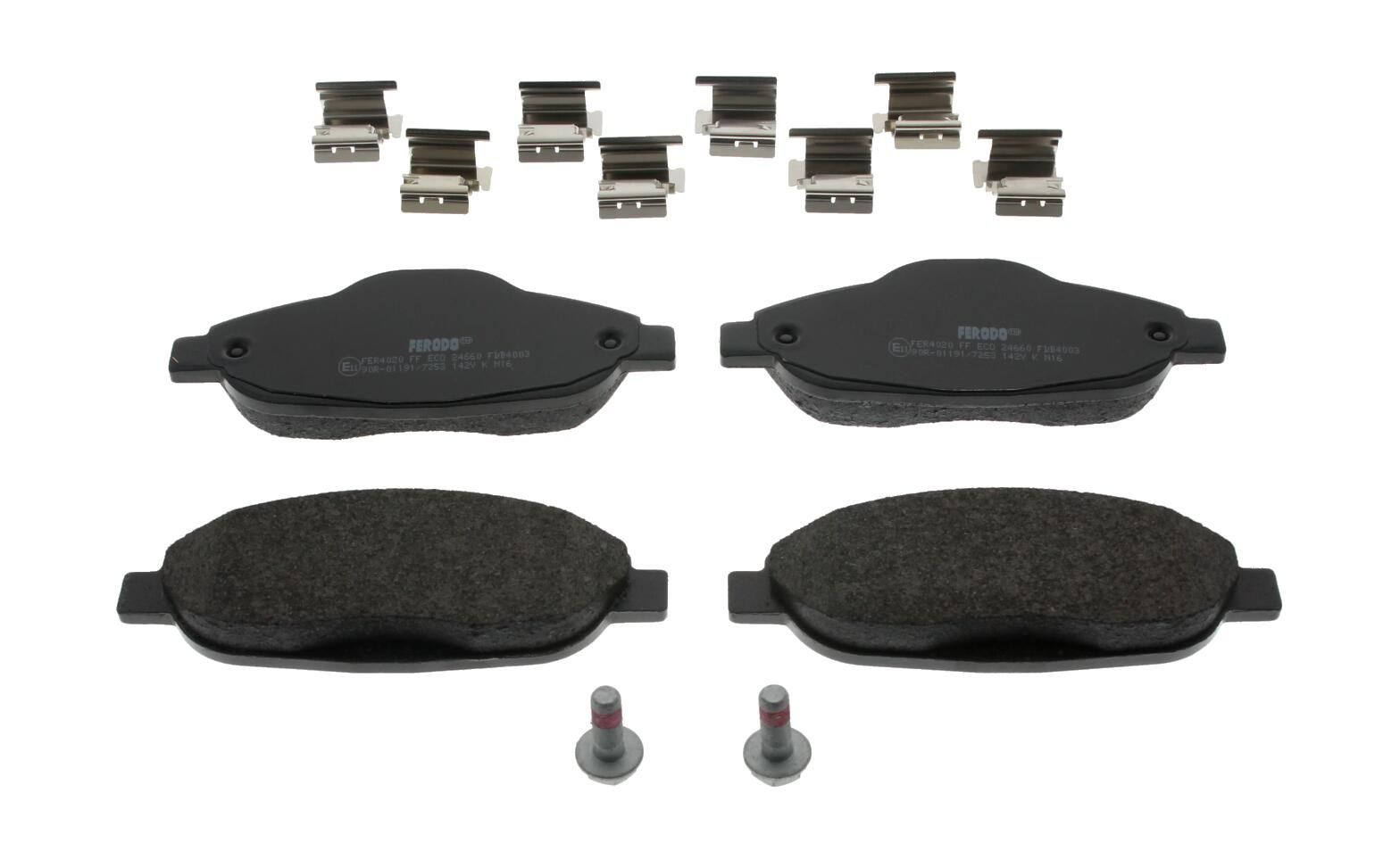 Bremsbelagsatz, Scheibenbremse