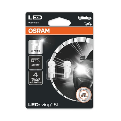 Osram LEDriving SL LED Glassockel 12V W5W T10 SMD 6000K 2er Set