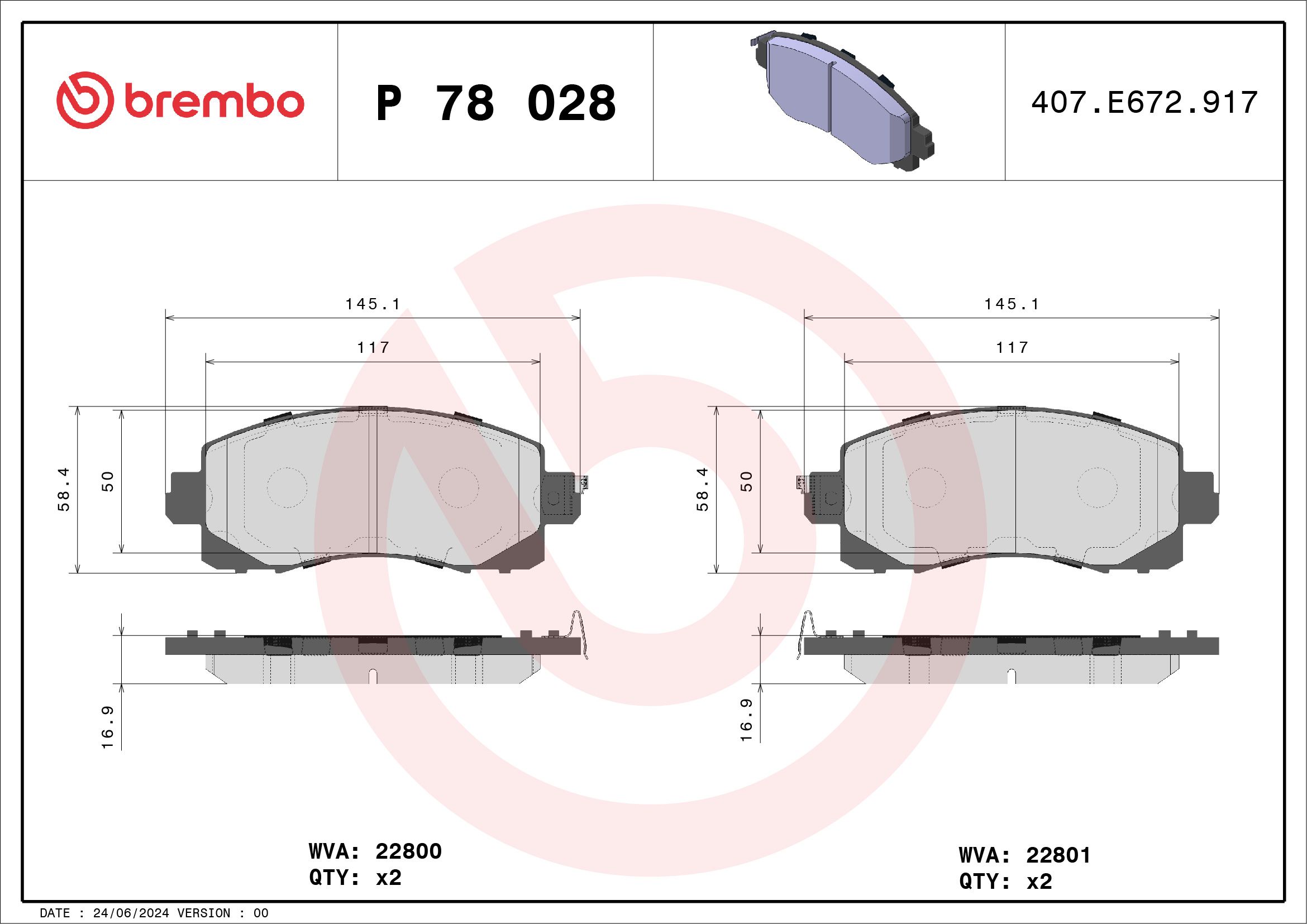 Bremsbelagsatz, Scheibenbremse