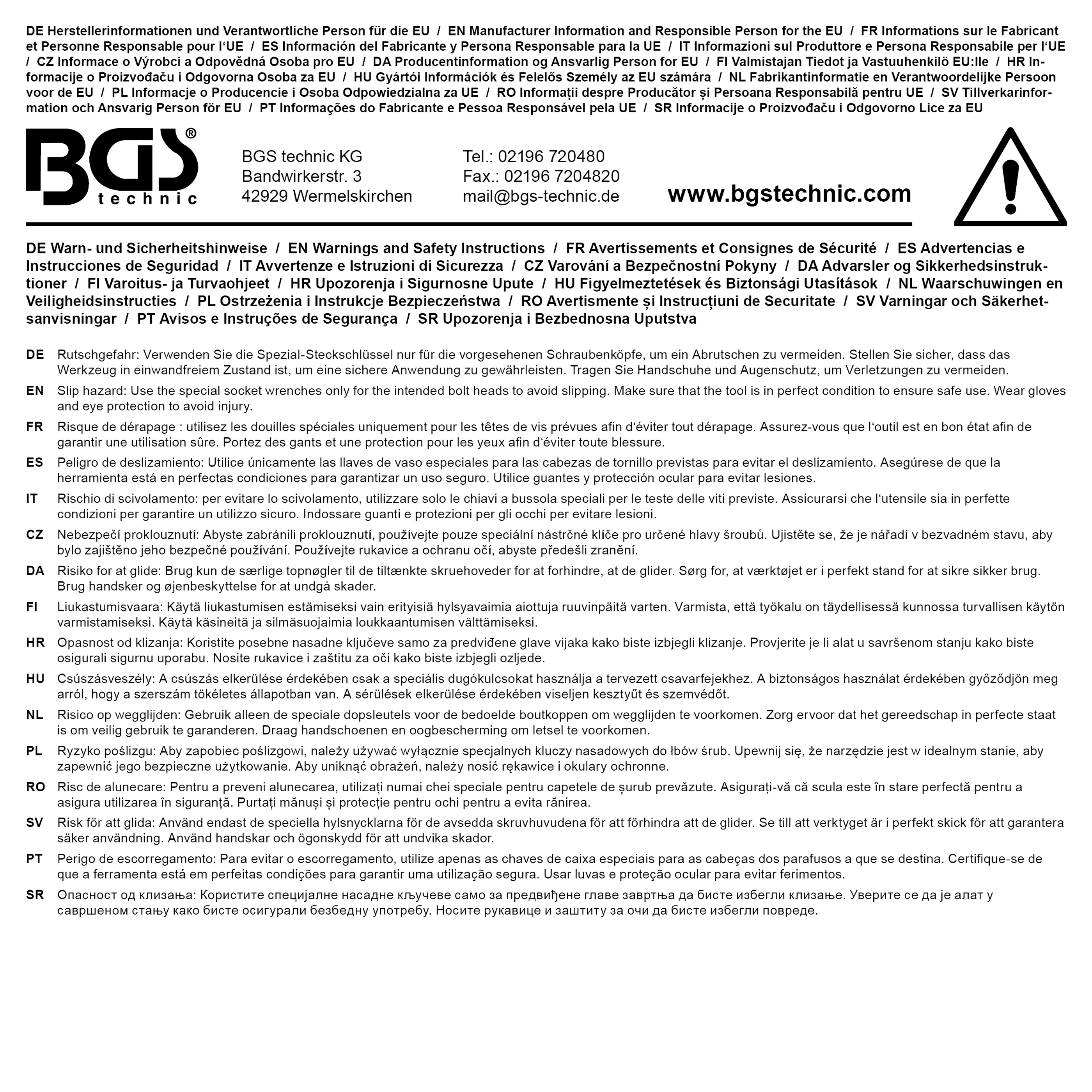 BGS Dreikant-Einsatz-Satz | M5 - M12 (8 - 16,5 mm) | 5-tlg.