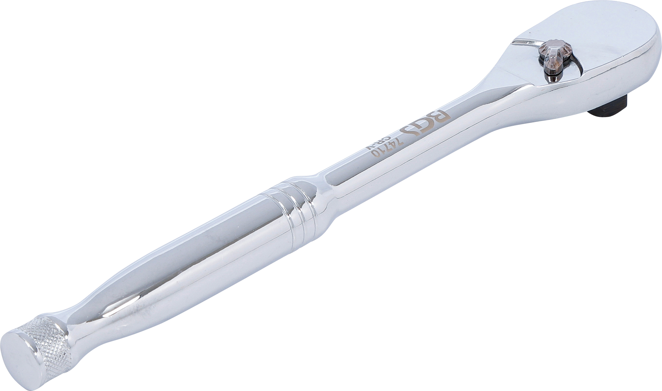 BGS Umschaltknarre | Vollstahl | feinverzahnt | Abtrieb Außenvierkant 10 mm (3/8")