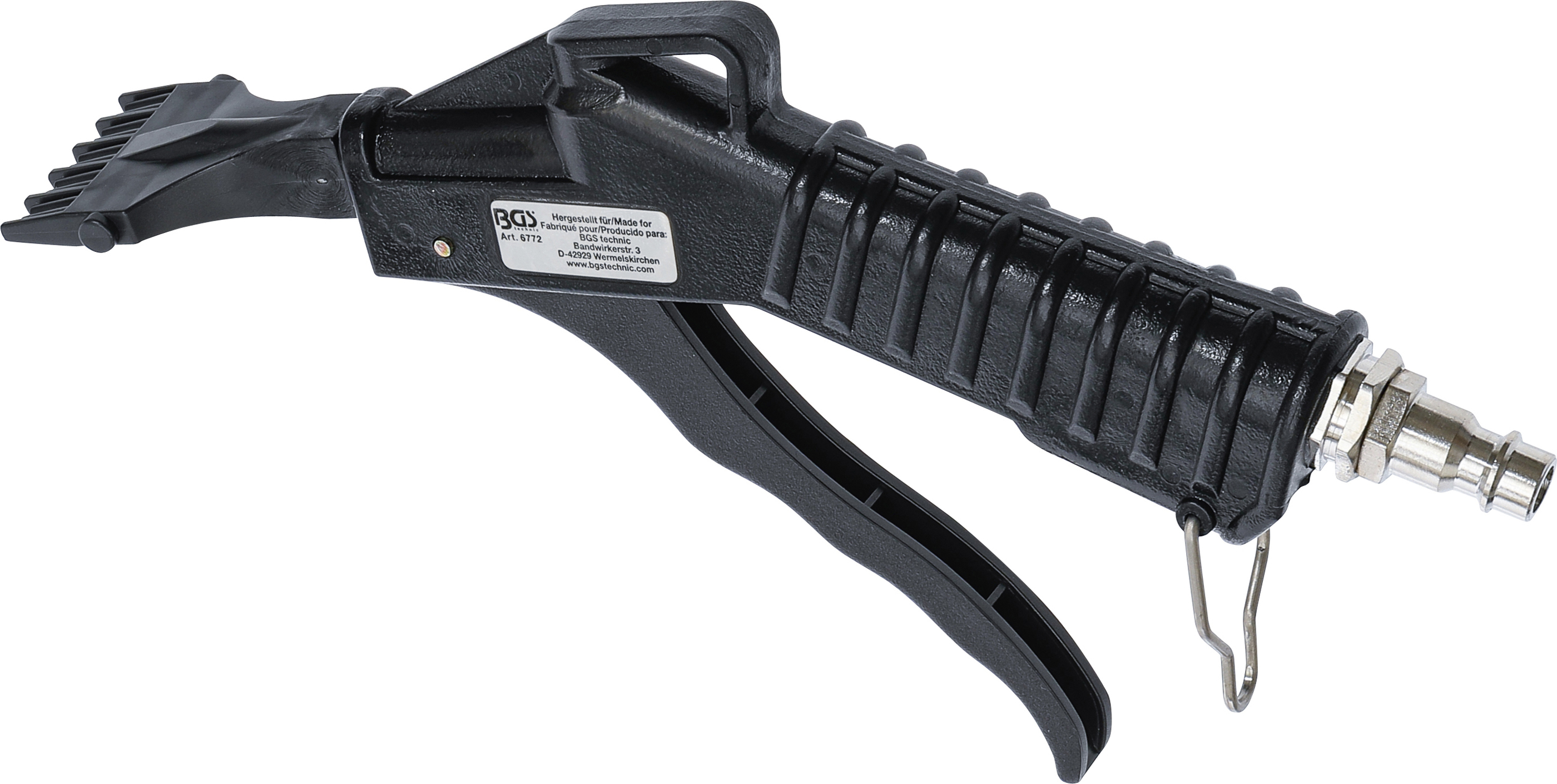 BGS Technic Druckluft Ausblaspistole mit Flachdüse