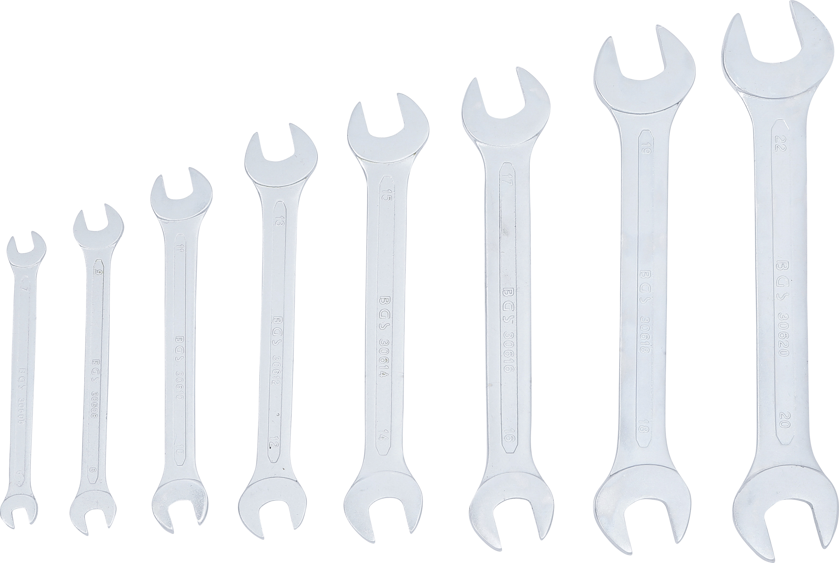 BGS Doppel-Maulschlüssel-Satz | SW 6 - 22 mm | 8-tlg.