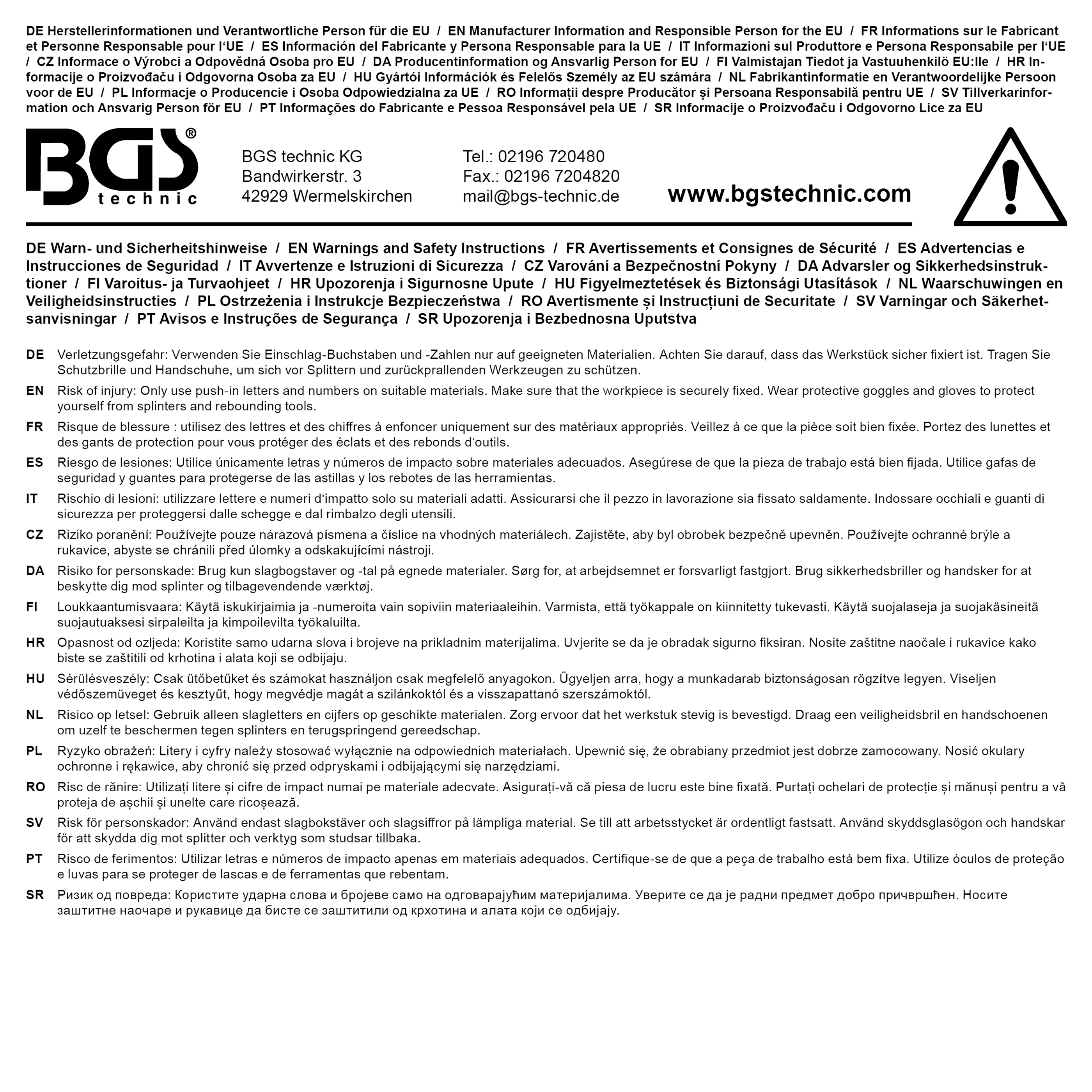 BGS Einschlagbuchstaben | 3 mm