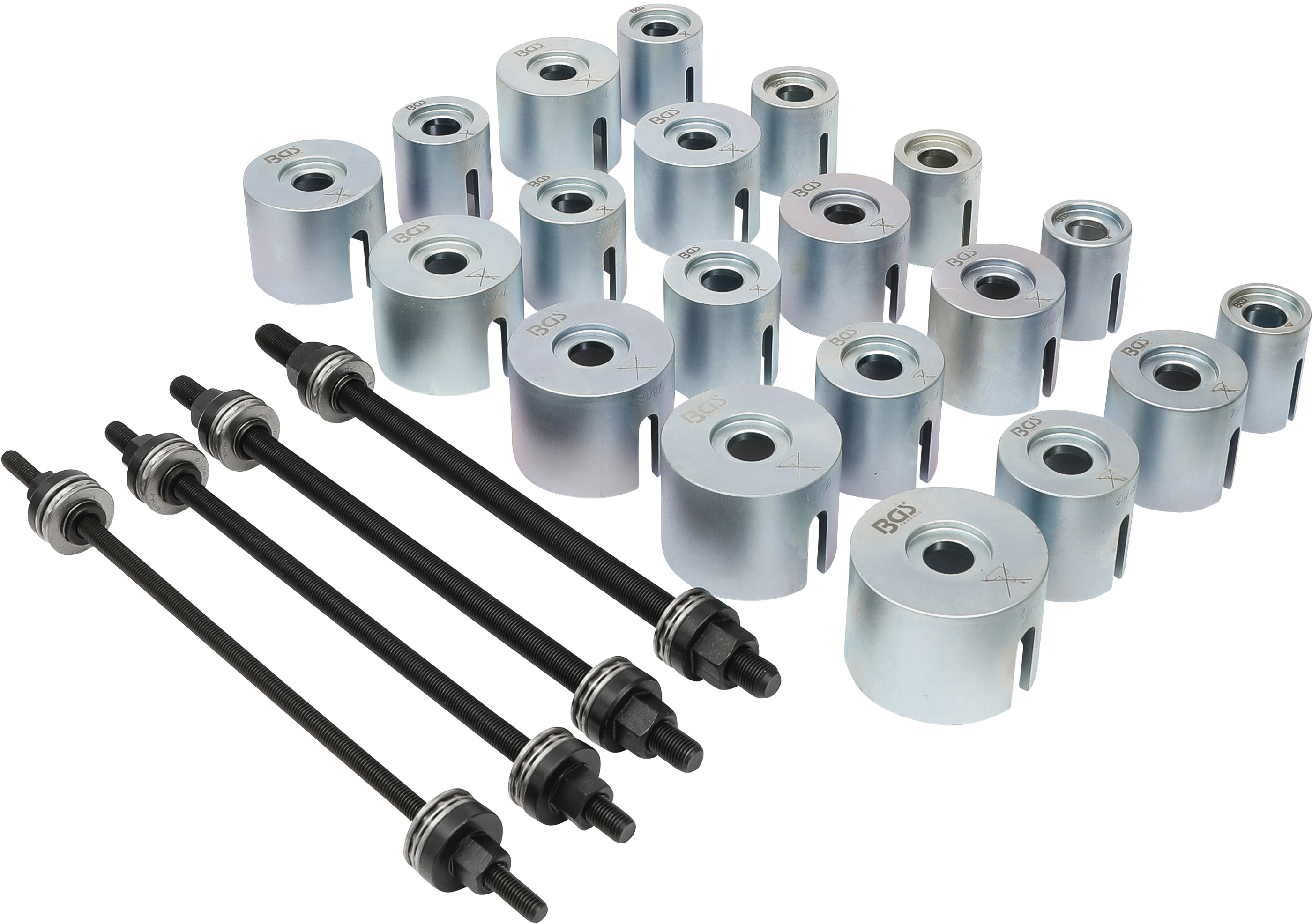 BGS Zug- und Druckhülsen-Satz | mit 4 Spindeln | 24-tlg.