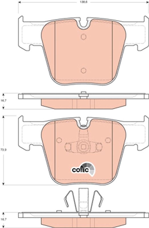 Bremsbelagsatz, Scheibenbremse
