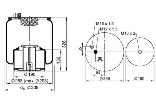 Federbalg, Luftfederung