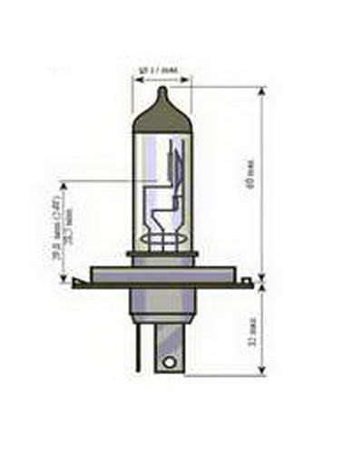 SCT H4 Halogenlampe WHITE 24V/70W P43t