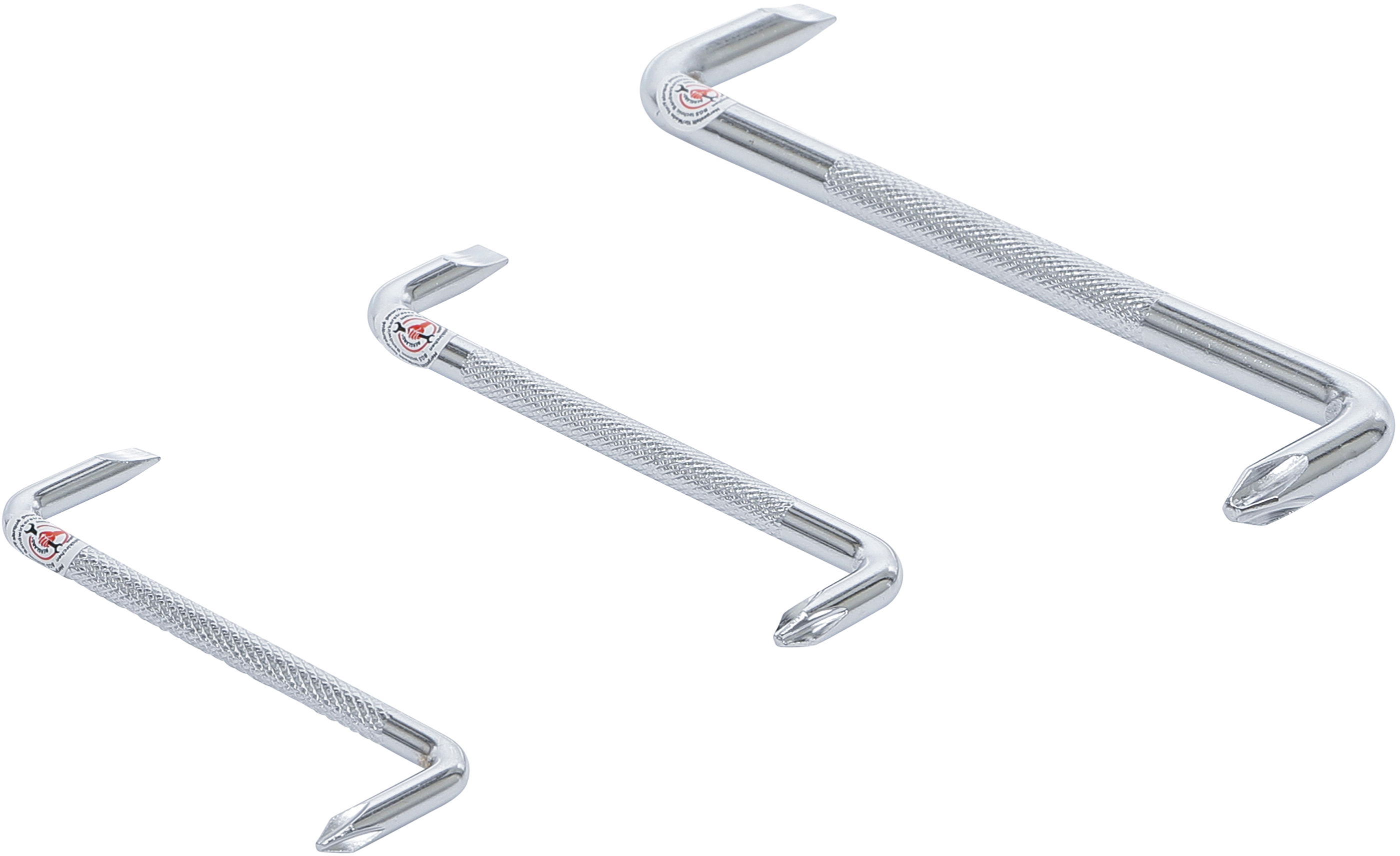 BGS Winkel-Schraubendreher-Satz | Schlitz / Kreuzschlitz | 3-tlg.