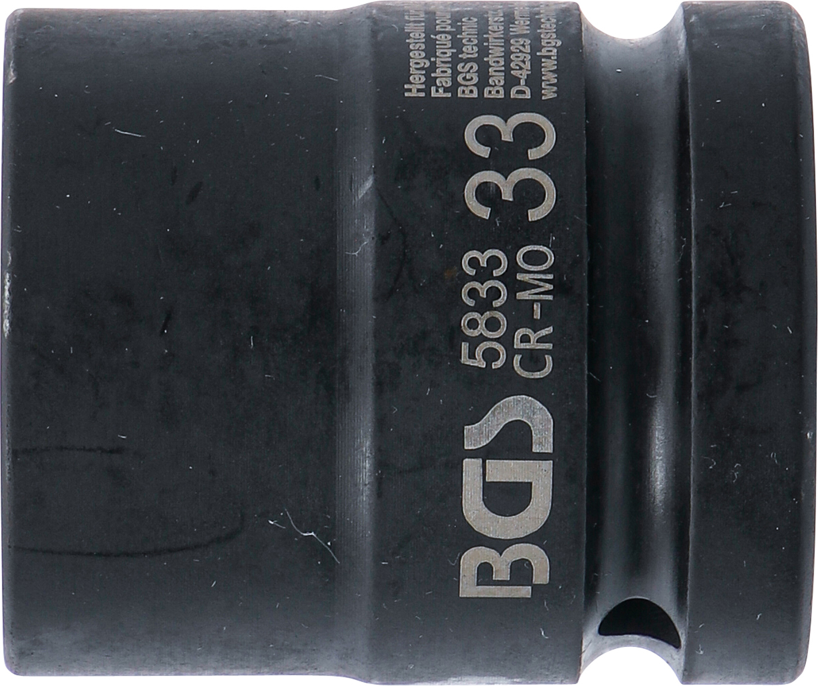 BGS Kraft-Steckschlüssel-Einsatz Sechskant | Antrieb Innenvierkant 25 mm (1") | SW 33 mm