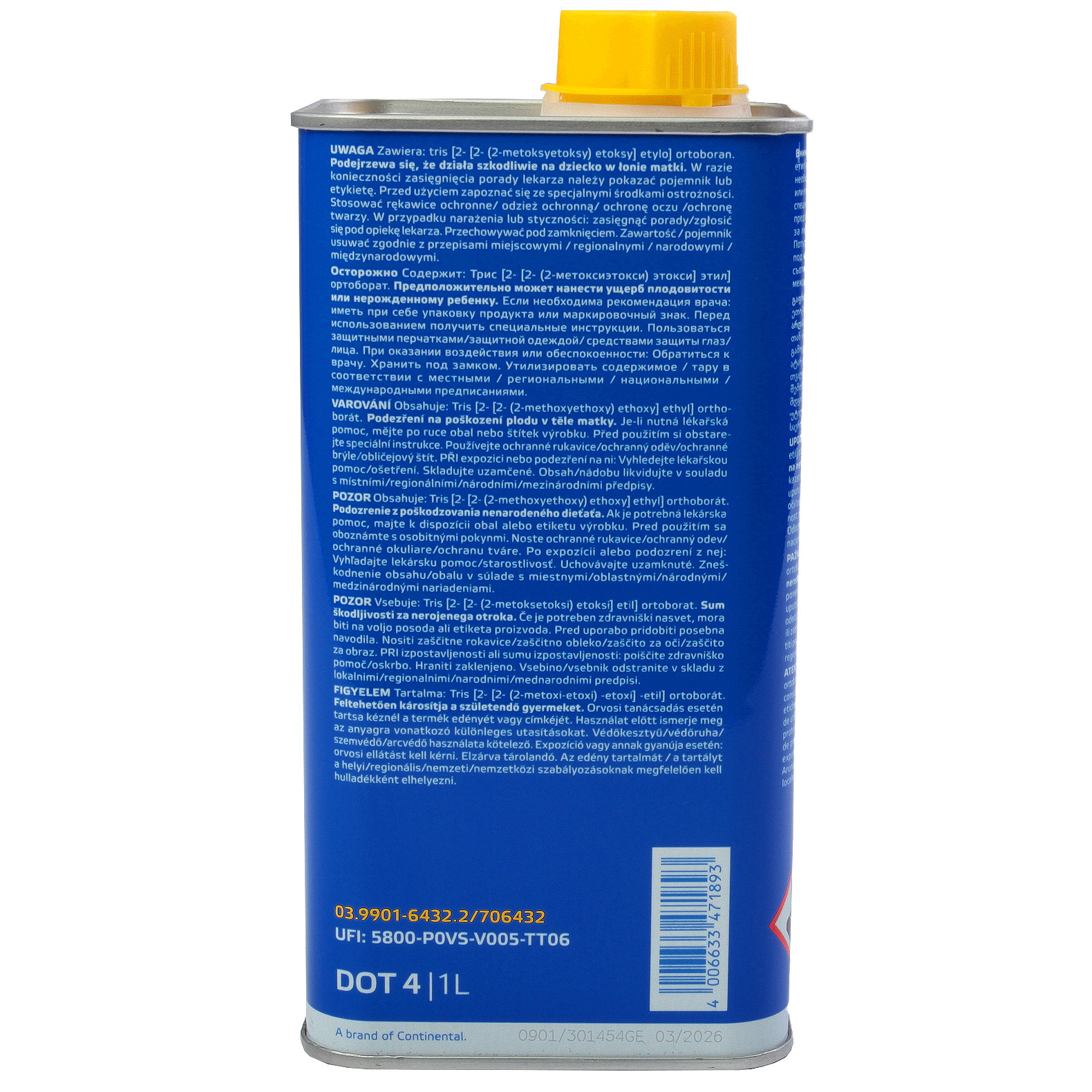 ATE Original Bremsflüssigkeit SL.6 DOT-4 Brake Fluid 1 Liter