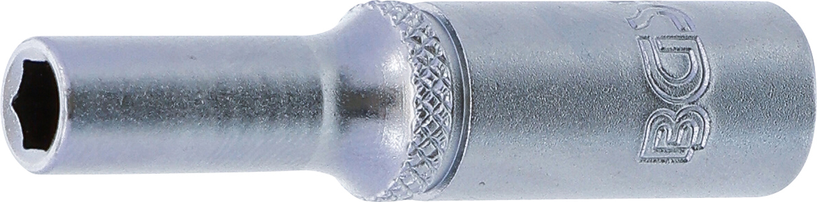 BGS Steckschlüssel-Einsatz Sechskant, tief | Antrieb Innenvierkant 6,3 mm (1/4") | SW 5 mm