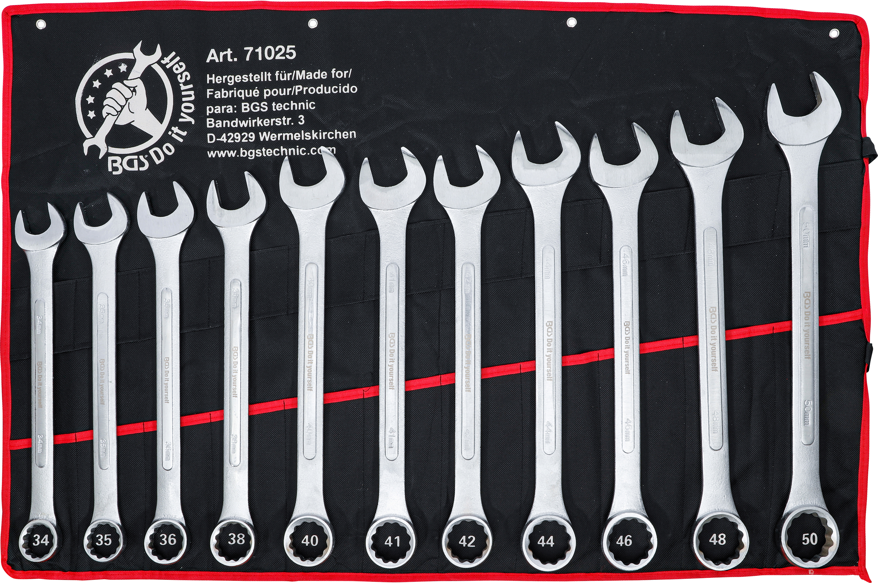 BGS Maul-Ringschlüssel-Satz | XXL | SW 34 - 50 mm | 11-tlg.