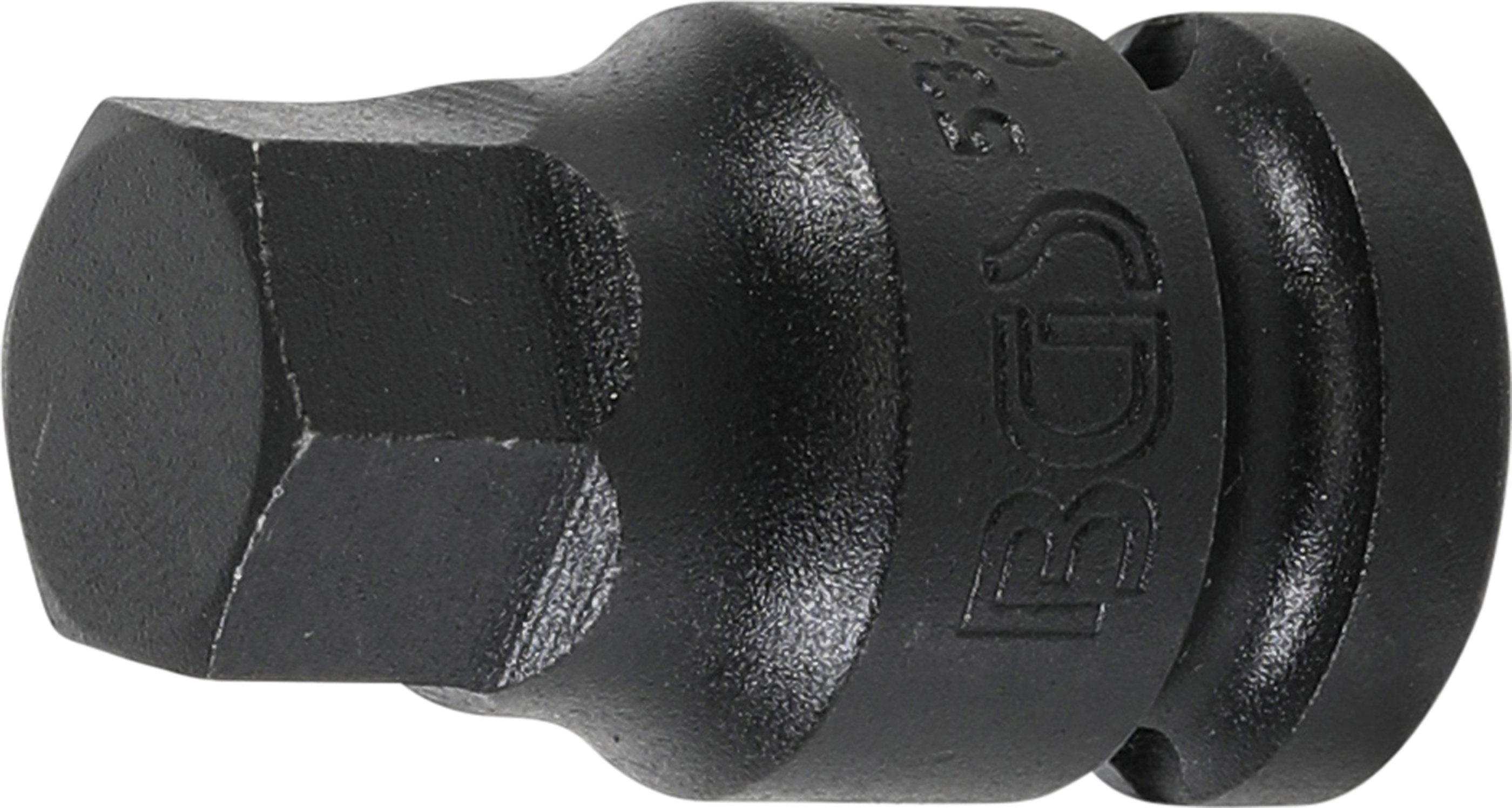 BGS Kraft-Bit-Einsatz | Länge 42 mm | Antrieb Innenvierkant 12,5 mm (1/2") | Innensechskant 17 mm