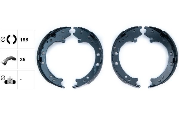 Bremsbacke passt zu: ACURA RDX; HONDA CR-V II, CR-V III, CR-V IV, CR-V V, ELYSION 1.5-3.5 09.01-