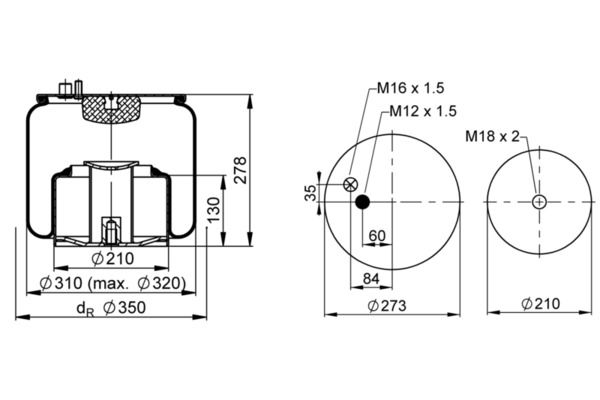 Federbalg, Luftfederung