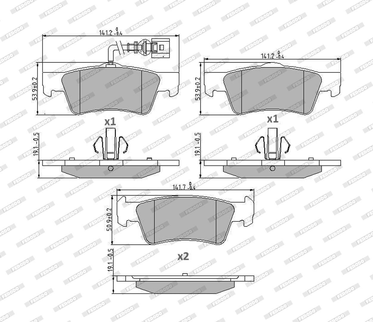 Bremsbelagsatz, Scheibenbremse