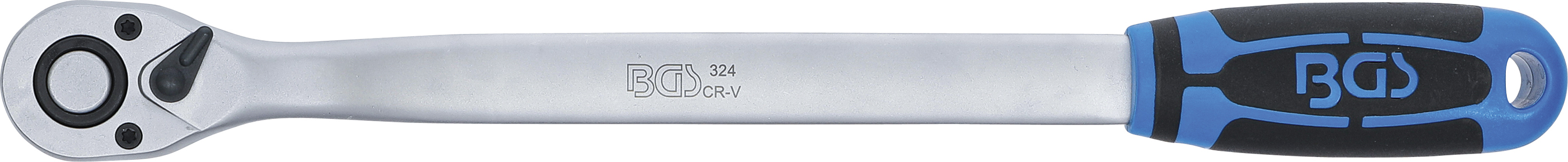 BGS Umschaltknarre | extra lang | Abtrieb Außenvierkant 12,5 mm (1/2") | 380 mm