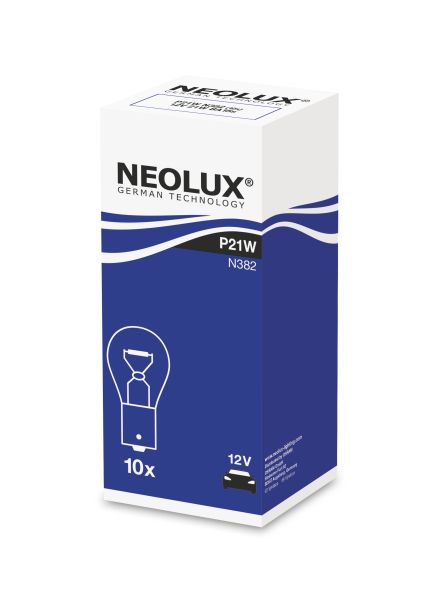Neolux N382 Kugellampe 12V 21W P21W BA15s 10er Pack