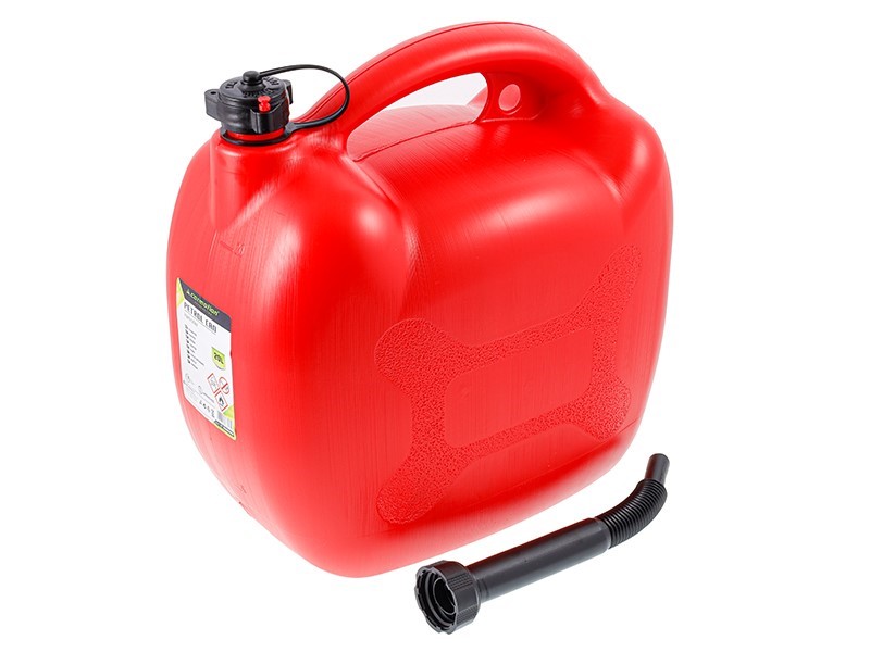 Carmotion Benzinkanister Reservekanister Kraftstoffkanister Kunststoff Oval Rot 20 Liter