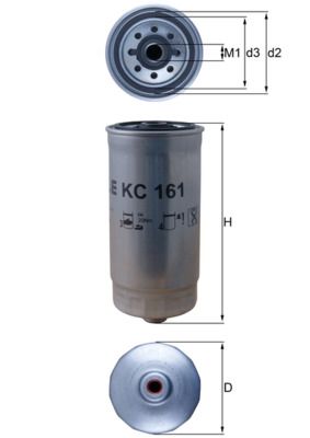 Kraftstofffilter KC161 “KNECHT 79 mm, 182 mm”