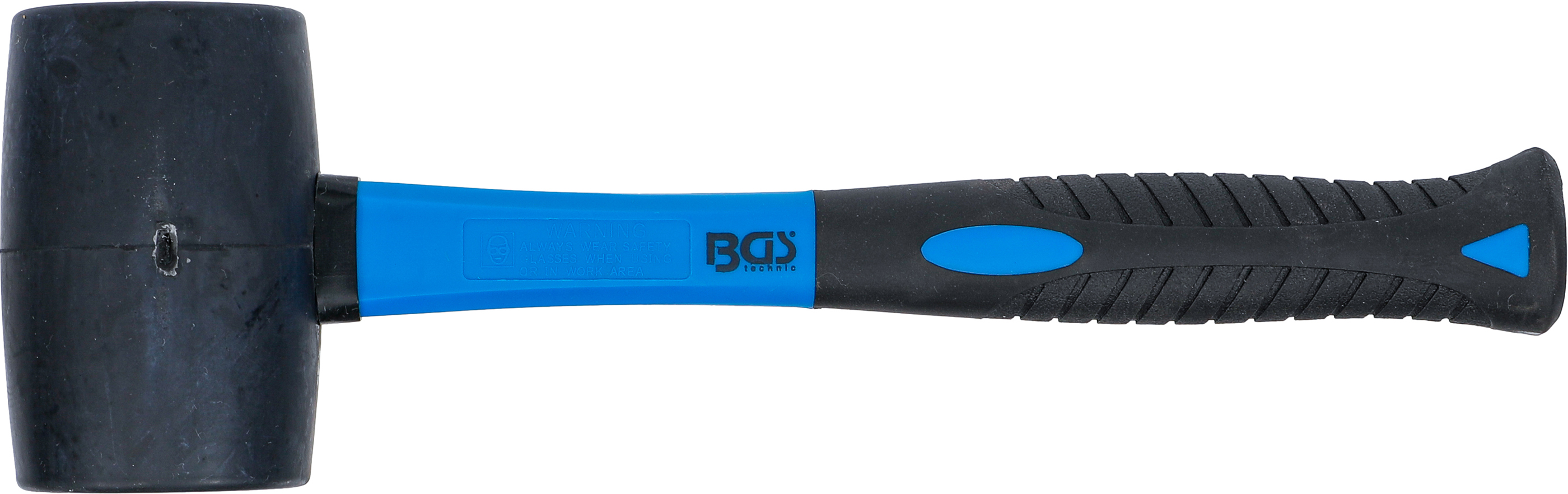 BGS Gummihammer | Fiberglasstiel | schwarzer Kopf | Ø 60 mm | 500 g