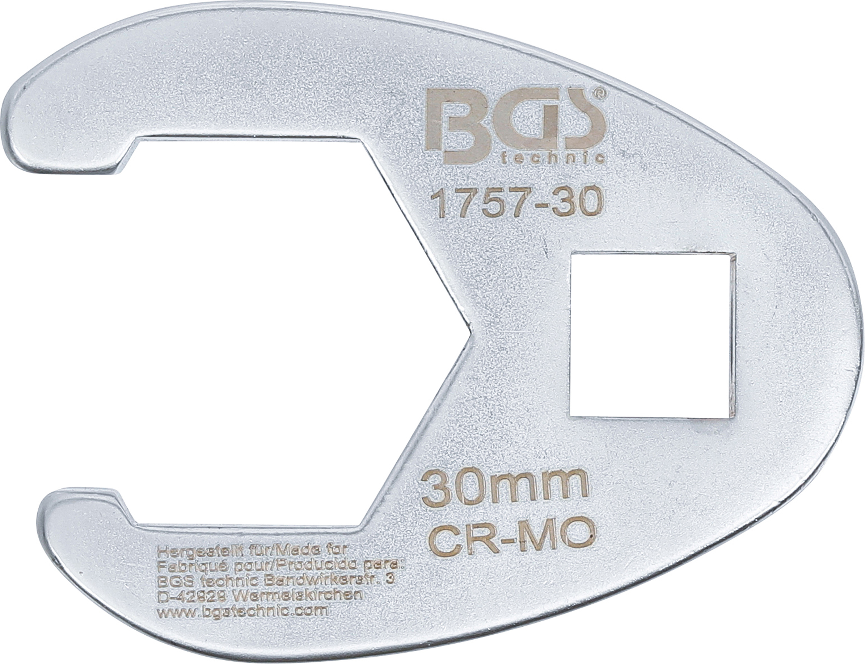 BGS Hahnenfußschlüssel | Antrieb Innenvierkant 12,5 mm (1/2") | SW 30 mm