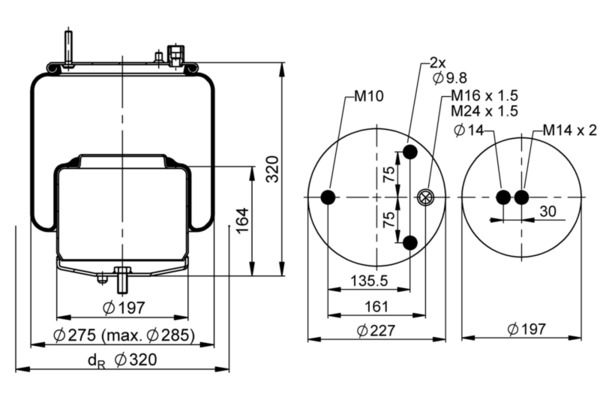 Federbalg, Luftfederung