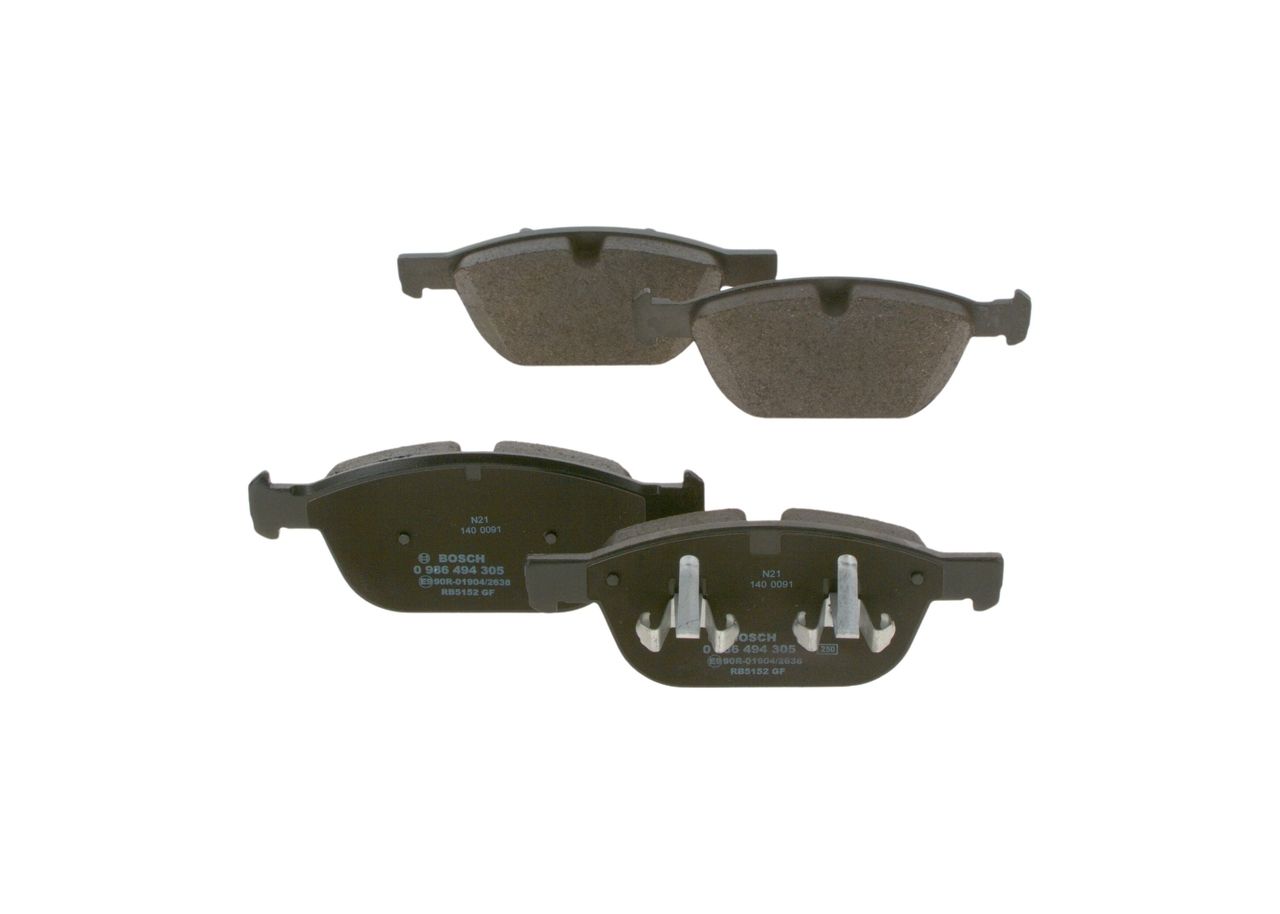 Bremsbelagsatz, Scheibenbremse