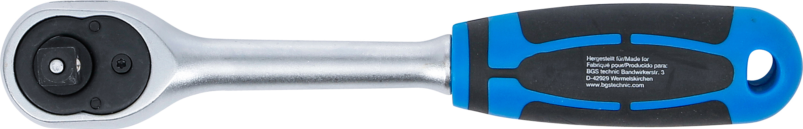 BGS Umschaltknarre | gerade Ausführung | feinverzahnt | Abtrieb Außenvierkant 10 mm (3/8")