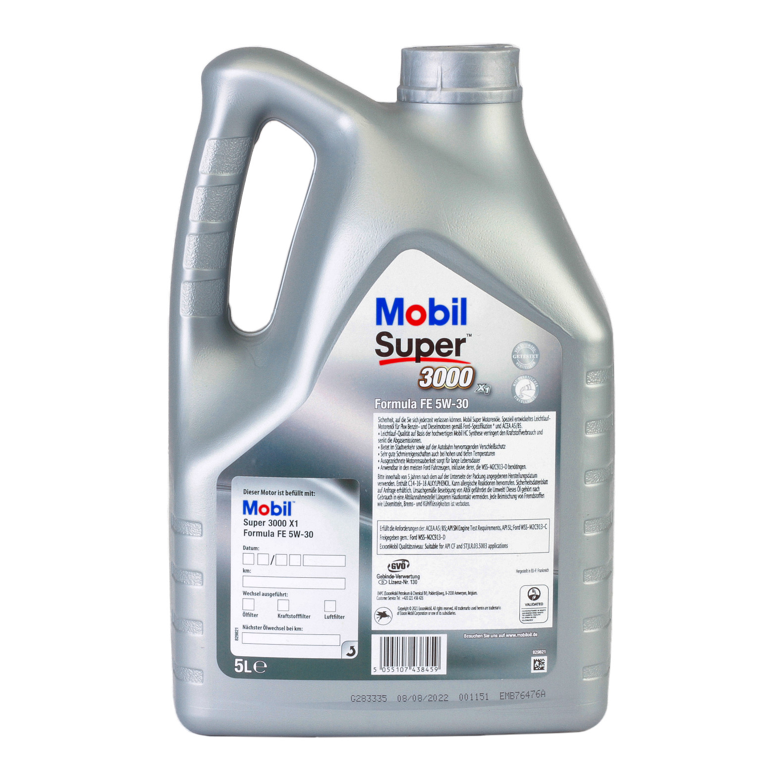 5W-30 Mobil Super 3000 X1 Formula FE Motoröl 5 Liter