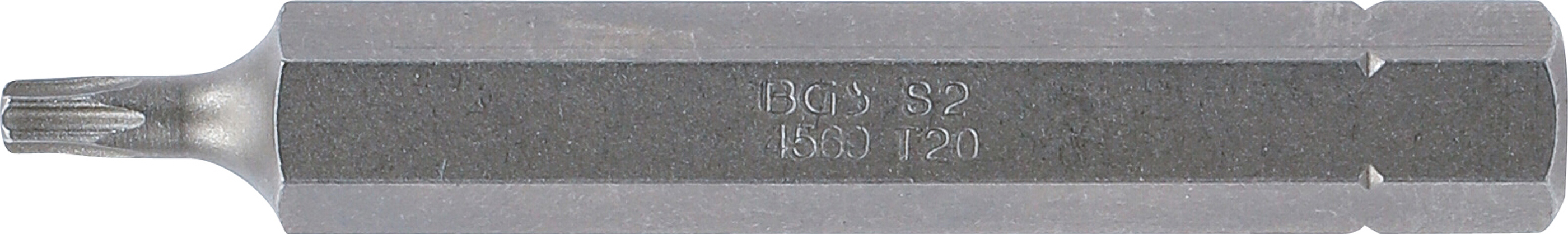 BGS Bit | Länge 75 mm | Antrieb Außensechskant 10 mm (3/8") | T-Profil (für Torx) T20