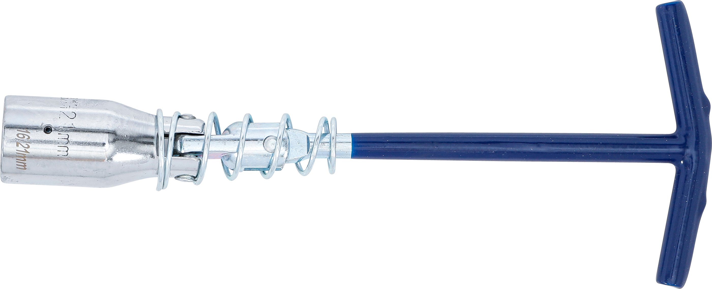 BGS Zündkerzenschlüssel mit T-Griff, Gelenkfeder | Sechskant SW 16 mm / SW 21 mm