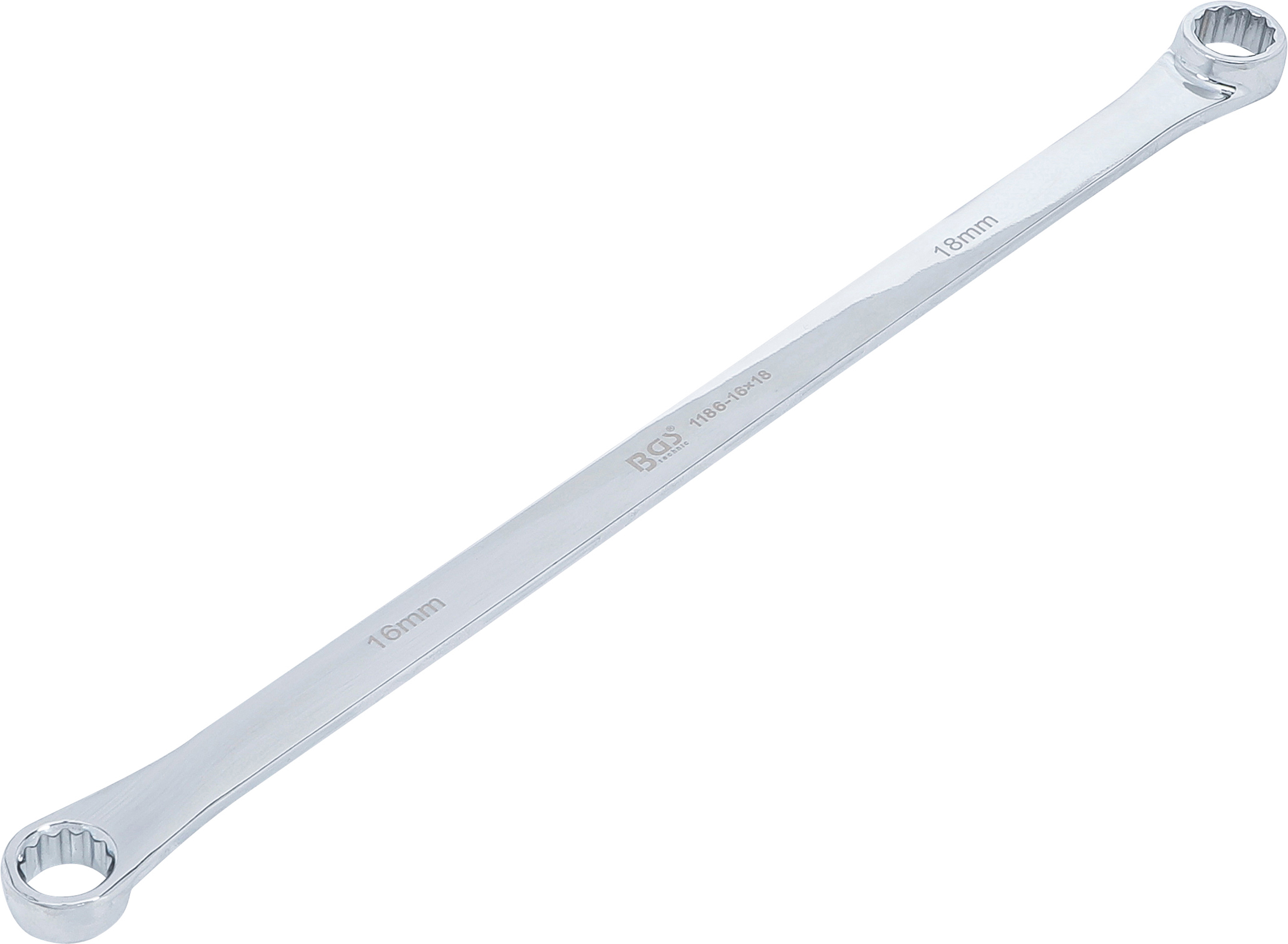 BGS Doppel-Ringschlüssel | extra lang | SW 16 x 18 mm