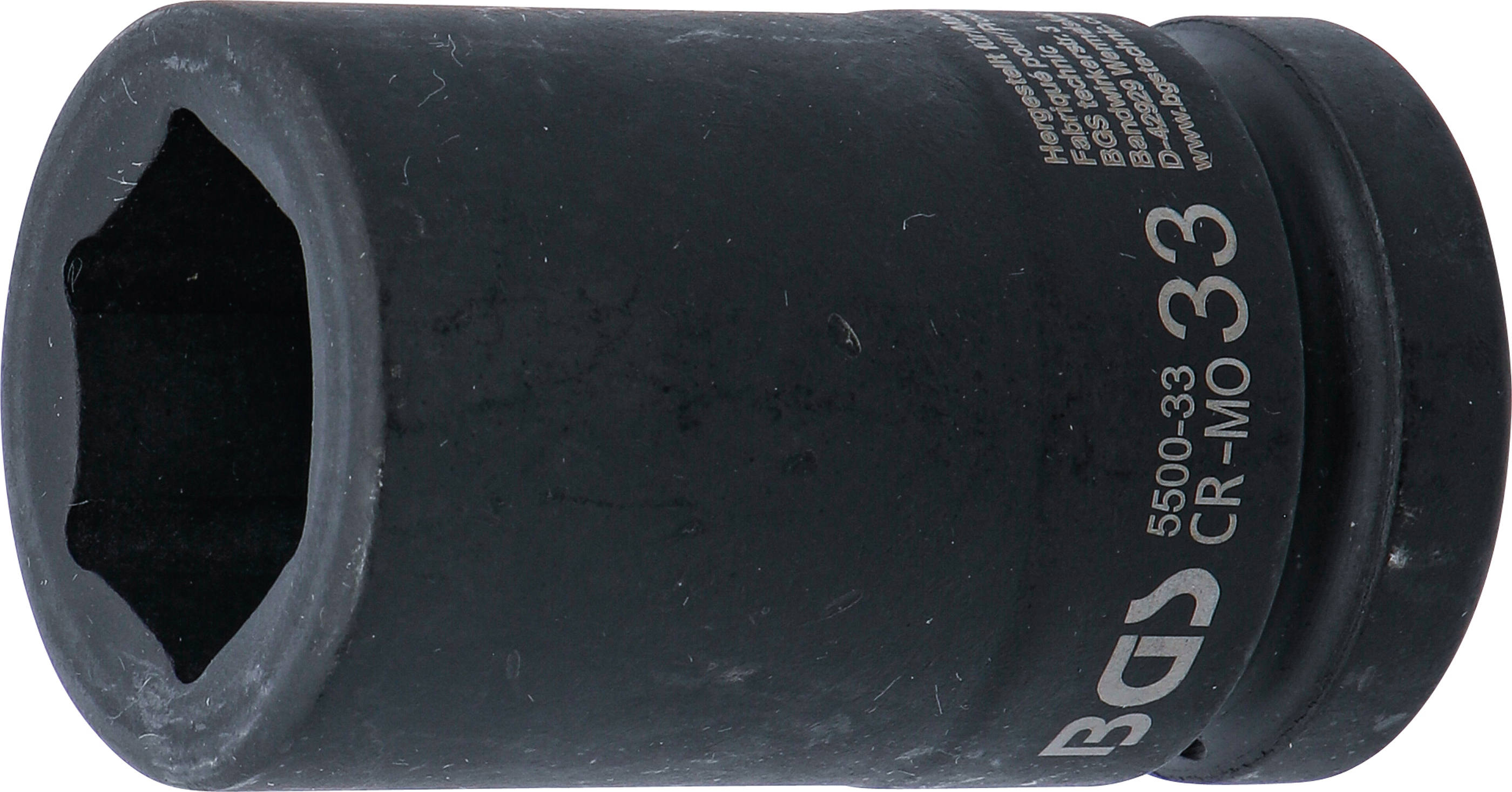 BGS Kraft-Steckschlüssel-Einsatz Sechskant, tief | Antrieb Innenvierkant 25 mm (1") | SW 33 mm