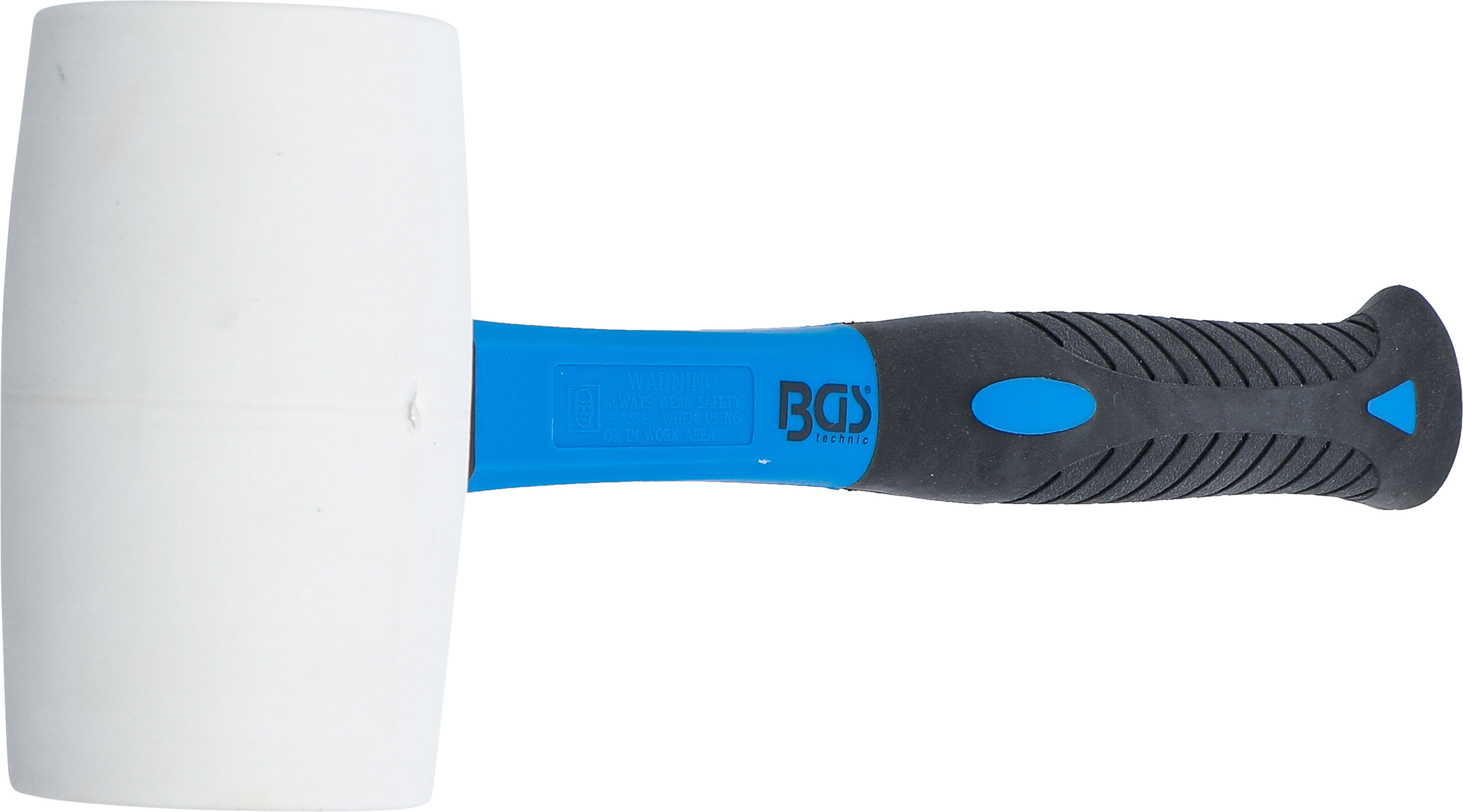 BGS Gummihammer | Fiberglasstiel | weißer Kopf | Ø 64 mm | 750 g