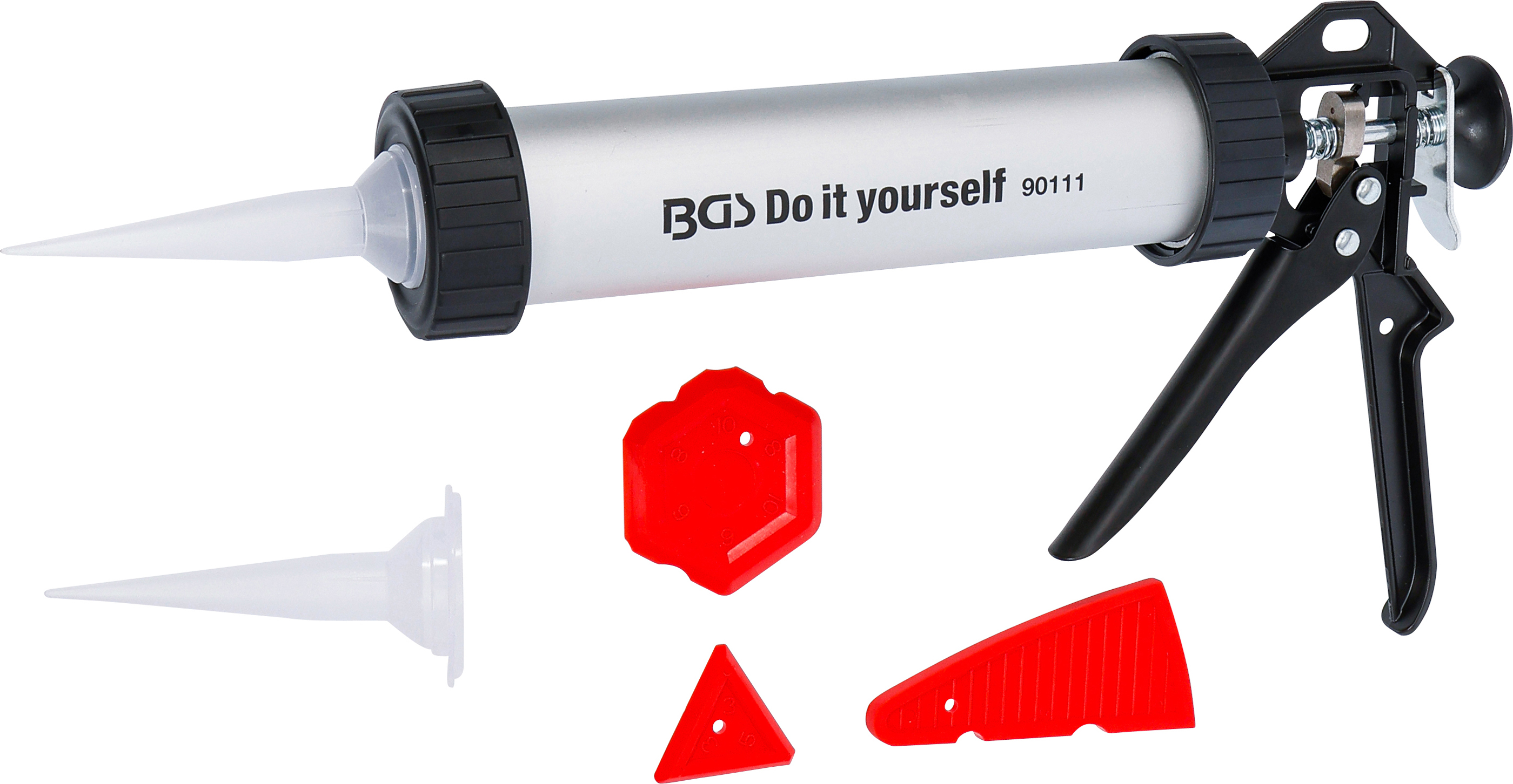 BGS Alu-Kartuschenpresse | mit Glätter-Satz | 5-tlg.