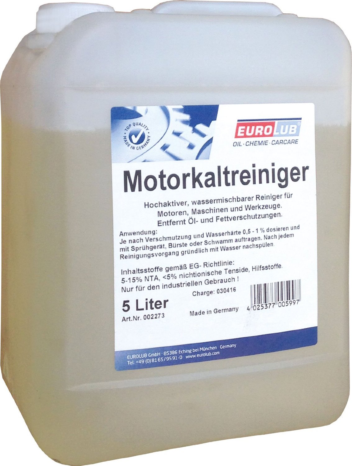 Eurolub Motorkaltreiniger 5 Liter