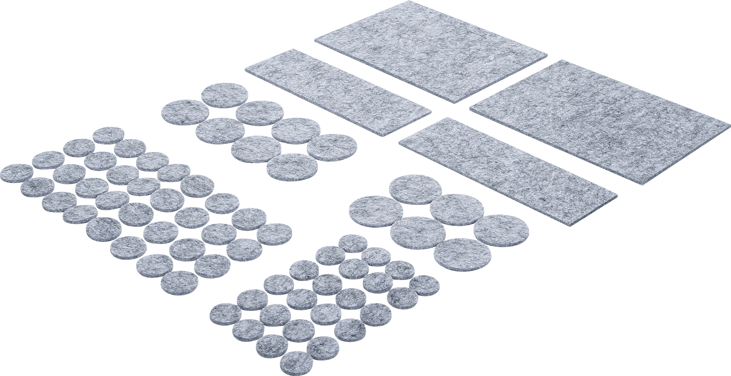 BGS Filzgleiter-Satz | grau-meliert | 80-tlg.