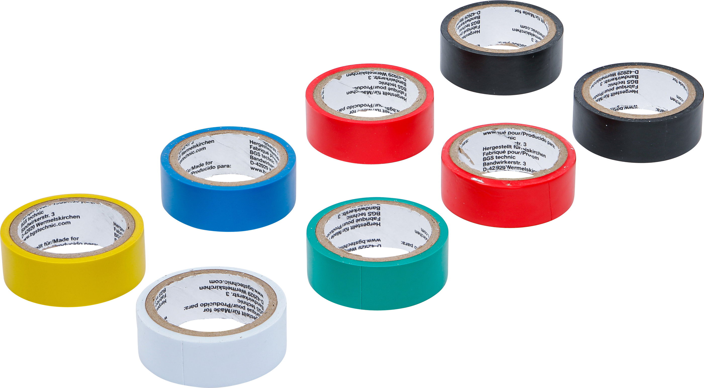 BGS COLOR Multi-Klebeband Set | 18 mm x 3 m | 8-tlg.