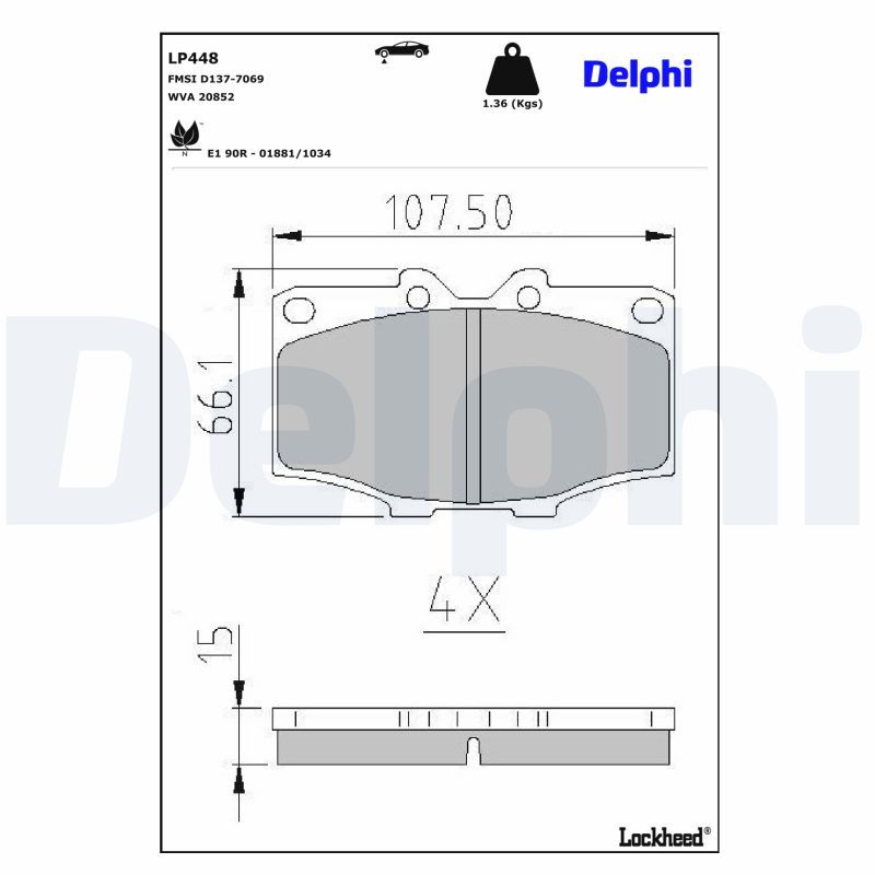 Bremsbelagsatz, Scheibenbremse