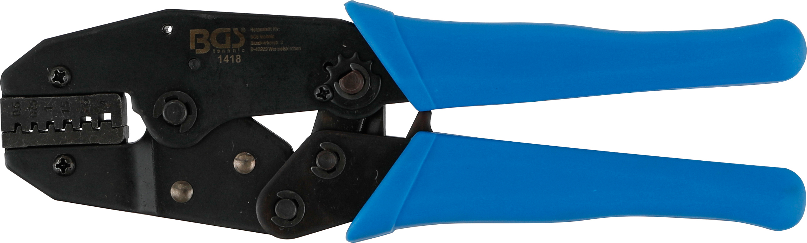 BGS Kabelschuhzange mit Ratschenfunktion | für Aderendhülsen 0,5 - 4 mm²
