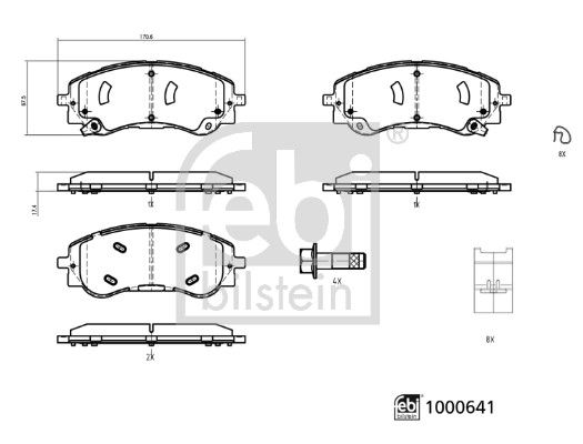 Bremsbelagsatz, Scheibenbremse