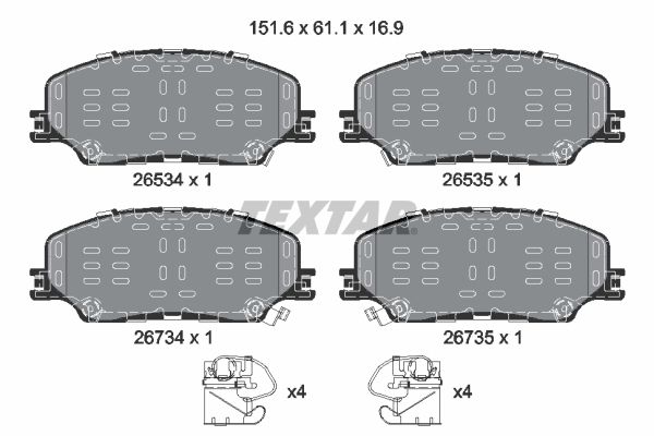 Bremsbelagsatz, Scheibenbremse