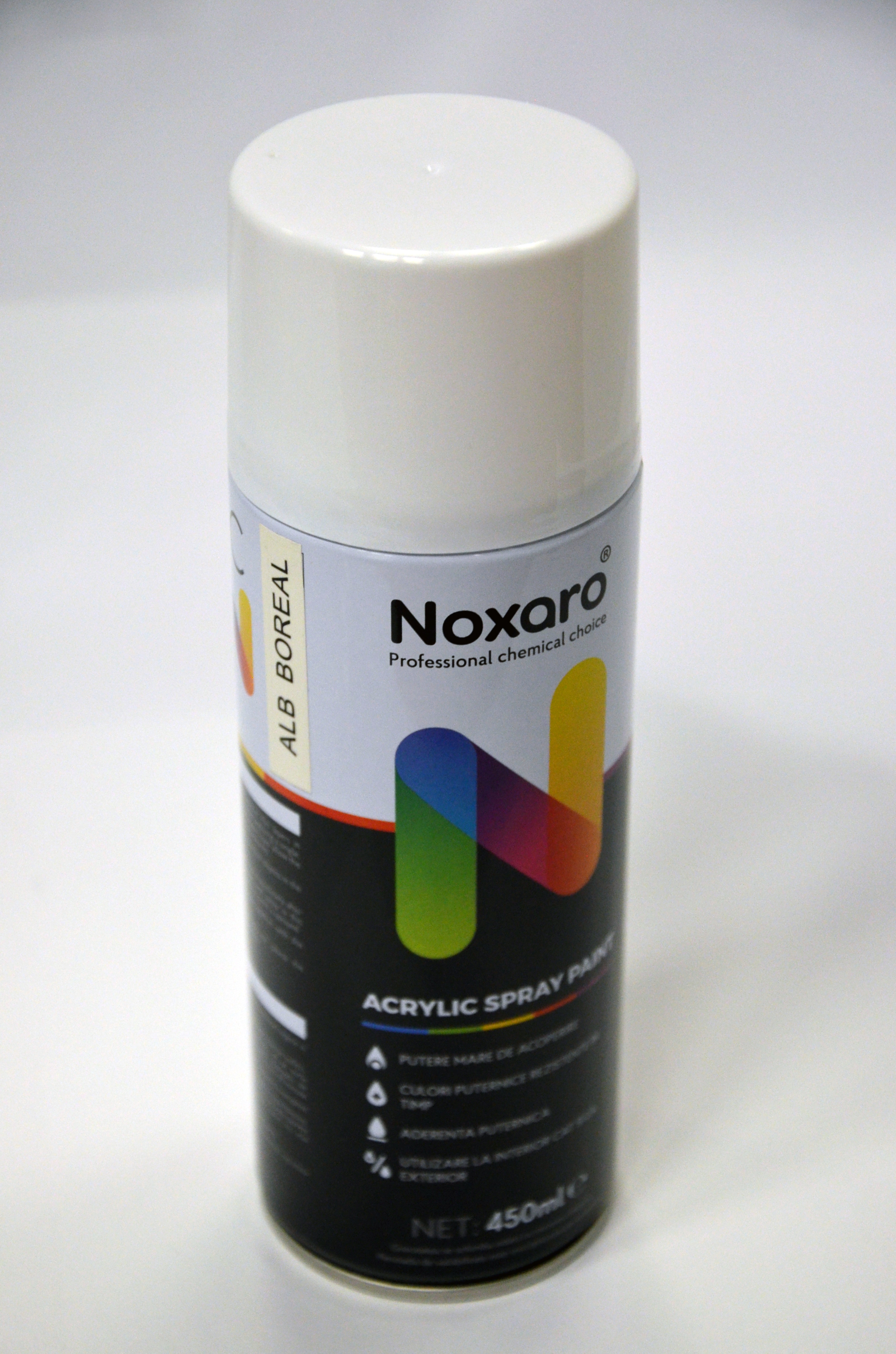 Noxaro Acryl Lackspray Weiss Glänzend 450 ml