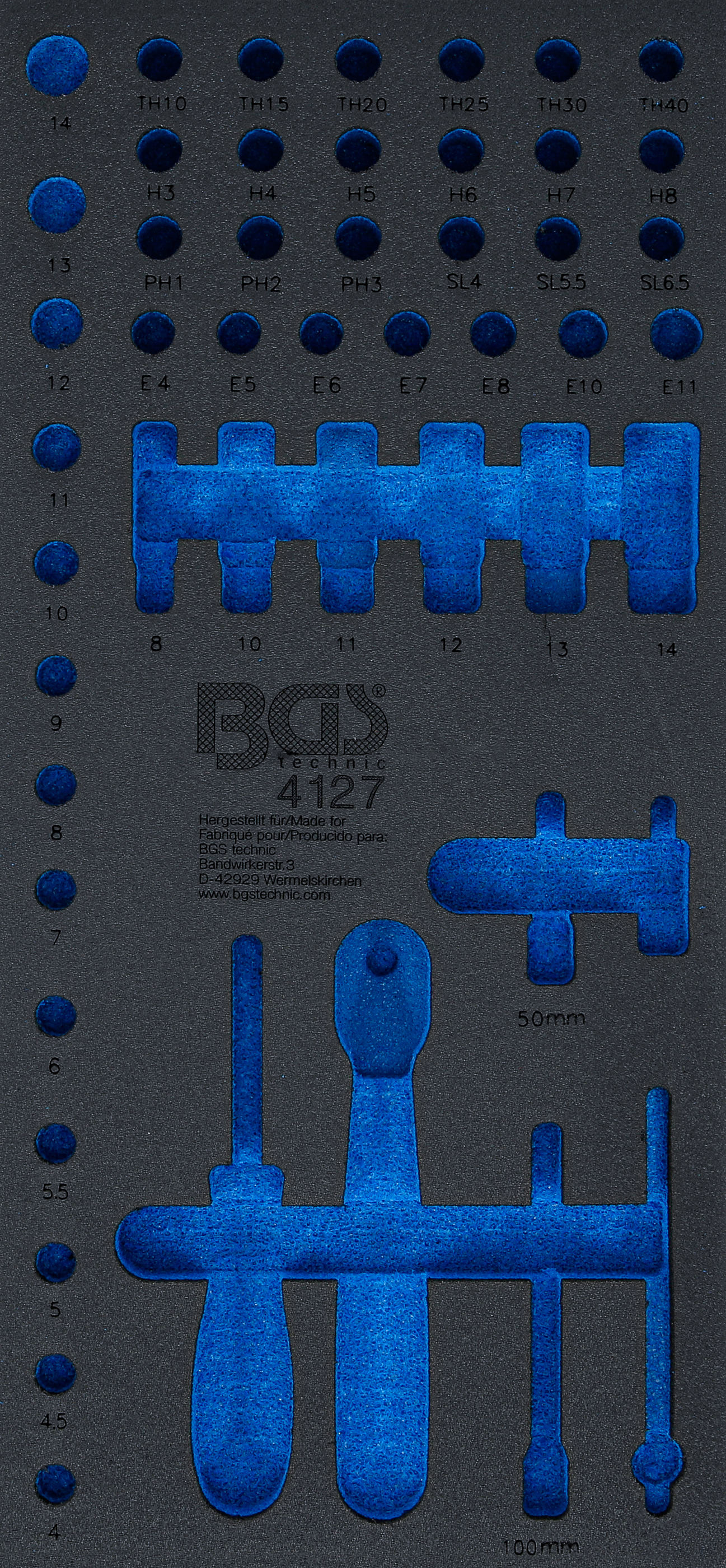 BGS Werkstattwageneinlage 1/3 | leer | für Art. 4127