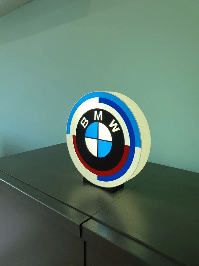 BMW 2022 Logo Lampe 50 jähriges Jubiläum von BMW BMW Performance Autolampe Tischlampe