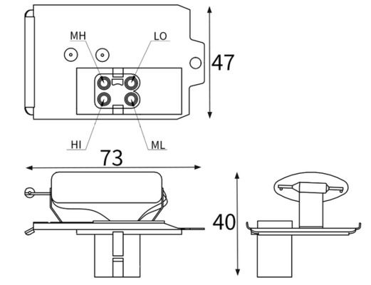 Widerstand, Innenraumgebläse
